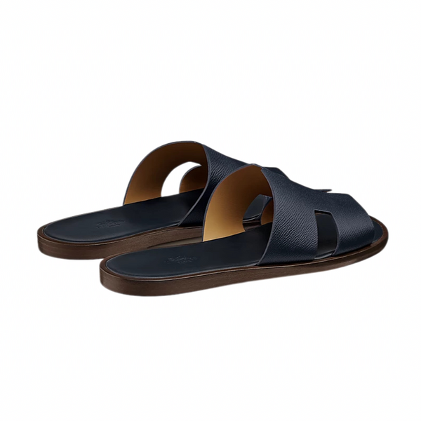Hermes Izmir Sandal Marine Brown Epsom Leather