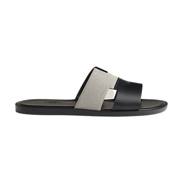 Hermès Izmir sandal black and white