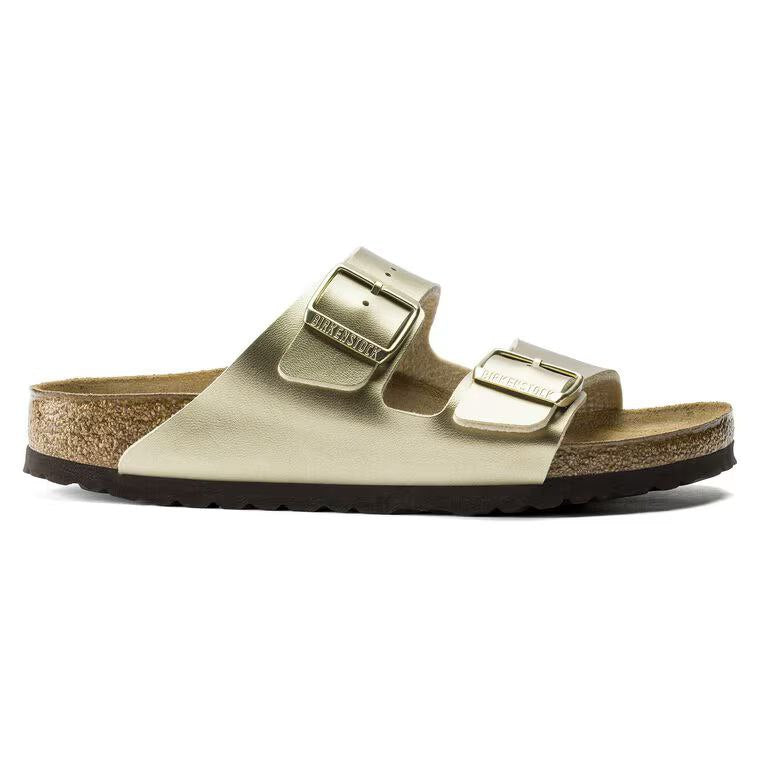 BIRKENSTOCK ARIZONA BIRKO-FLOR -ELECTRIC METALLIC GOLG