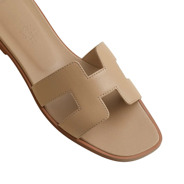 Hermes Oran Sandal Beige/Lin