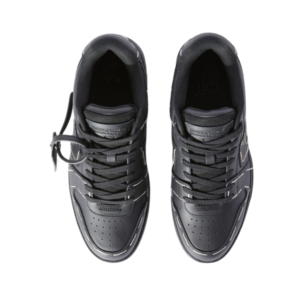 OFF-WHITE Out Of Office OOO low Tops Sartorial Stitching Black