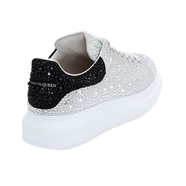 Alexander Mcqueen Oversized Crystal-Embellished White