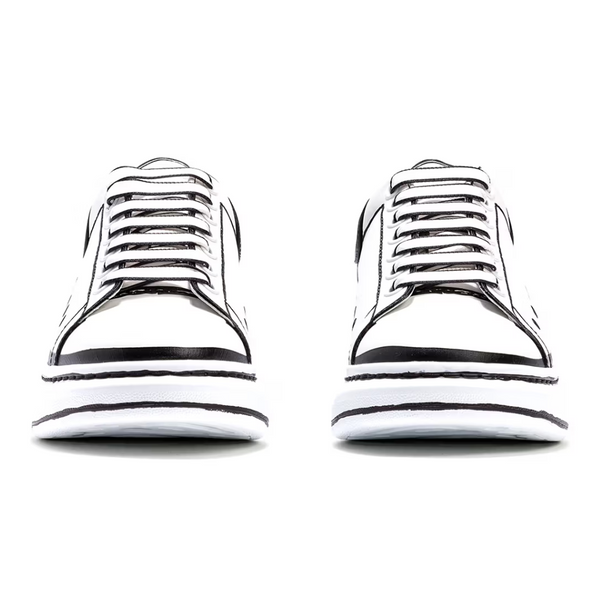 Alexander Mcqueen Oversized – White Black Outline