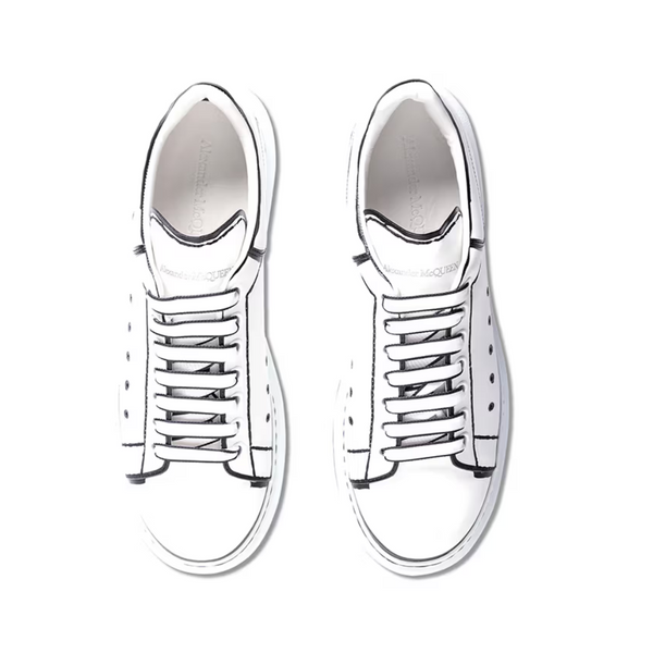 Alexander Mcqueen Oversized – White Black Outline
