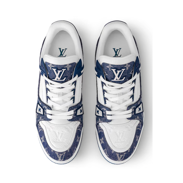 Louis Vuitton LV Trainer Monogram Denim – White Blue