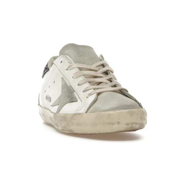 Golden Goose Super-Star – White Dark Grey Glitter