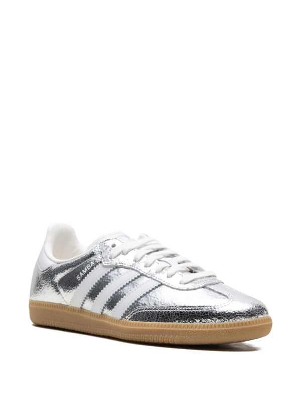 Adidas Samba OG "Silver Metallic Cracked Leather"