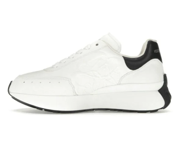 ALEXANDER MCQUEEN SPRINT RUNNER WHITE BLACK