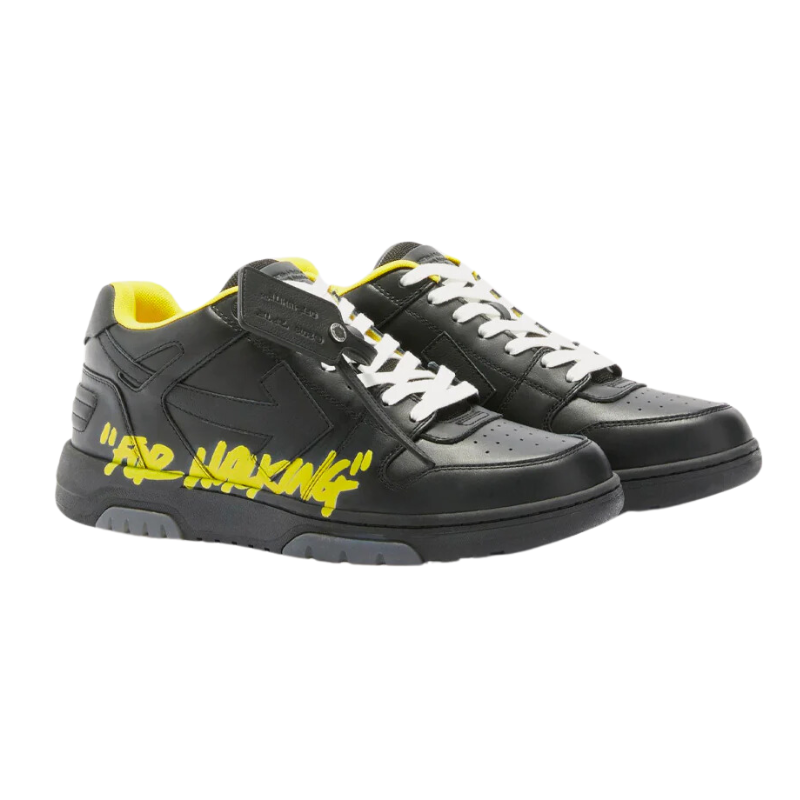 OFF-WHITE Out Of Office “ooo” Low Tops For Walking Black Yellow - Image 2