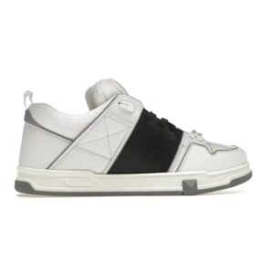 Valentino Garavani Open Skate Calfskin/Fabric – White Black Grey