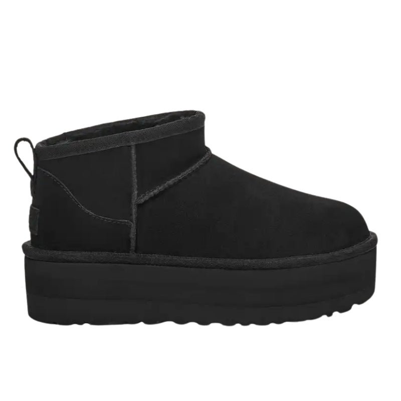 UGG CLASSIC ULTRA MINI PLATFORM IN BLACK